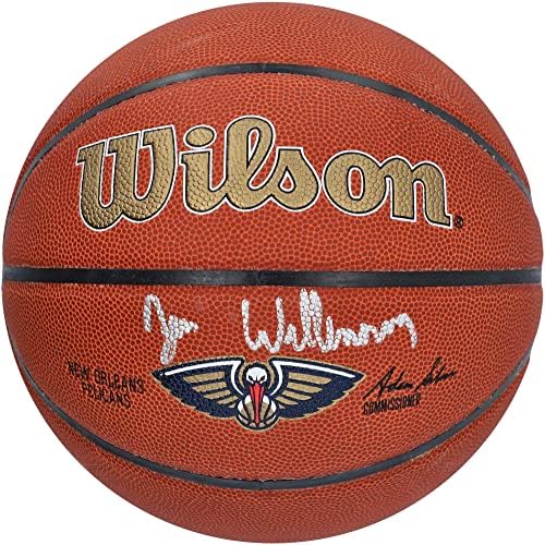 Zion Williamson New Orleans Pelicans Dedikált Wilson Csapat Logó Kosárlabda - Siliver Tinta - Dedikált Kosárlabda