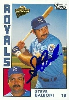 Steve Balboni dedikált Baseball Kártya (Kansas City Royals) 2003 Topps Minden idők Rajongó Kedvencek 59 - Dedikált