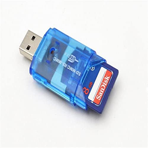 USB 2.0 Kártya Olvasó SD Dupla Kap kártyaolvasó Átlátszó Színű, Nagy Sebességű Kártya Olvasó Kék