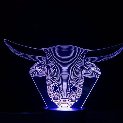 3D Bull Lámpa USB 7Colors Változás a Touch asztali Lámpa Baba Alszik a Lámpa, lakberendezés Lámpa asztali Lámpa Kreatív