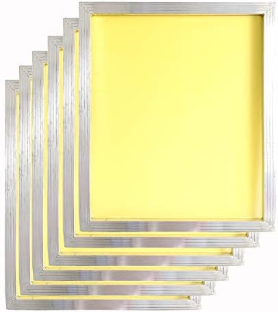Alumínium Selyem szitanyomás Képernyők 20 x 24 Hüvelykes Keret-230 Sárga Háló (2 DB)