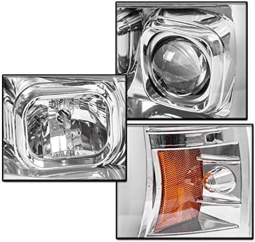 ZMAUTOPARTS LED Chrome-Vetítő Fényszórók, Fényszóró a 6.25 Fehér LED Világítás DRL A 2004-2008 Ford F-150