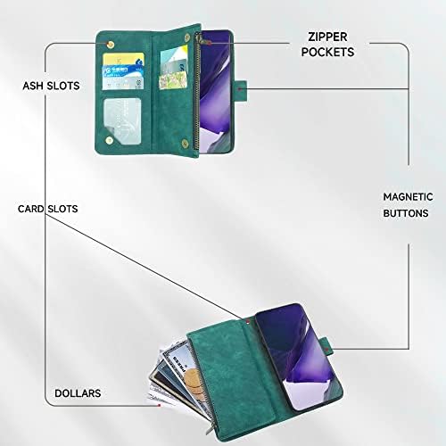 Kompatibilis a Samsung Galaxy Note 20 Glaxay Note20 5G Tárca az Esetben Premium Vintage Bőr Flip Hitelkártya Birtokos