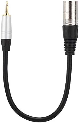 Sugoyi Cink Ötvözet Shell Fekete Adapter Kábel, 3,5 mm-es Mono Férfi 3PIN Férfi Audio Kábel, Arany Bevonat, Plug Hordozható
