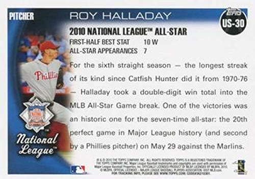 2010 Topps Frissítés MINKET-30 Roy Halladay Philadelphia Phillies MLB Baseball Kártya NM-MT