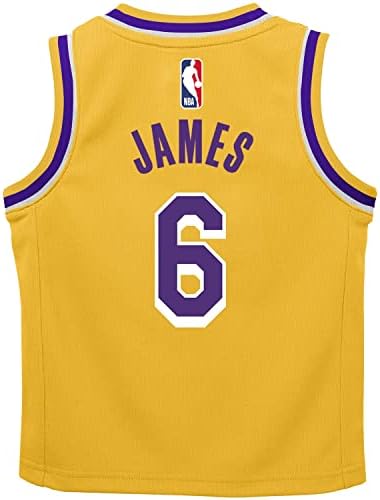 Lebron James, a Los Angeles Lakers NBA-Fiúk Kisgyermek 2-4 Sárga Ikon Kiadás Játékos Jersey