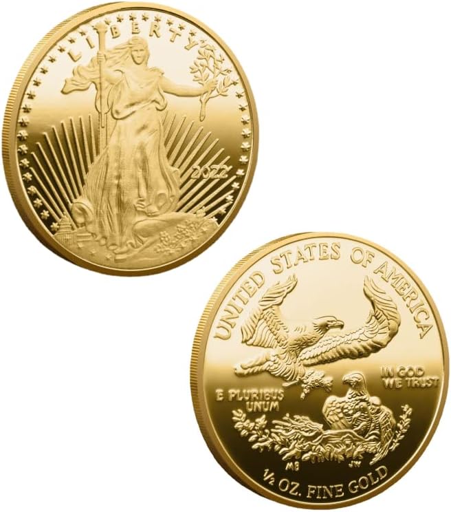 NEKÜNK American Eagle Érmék Óceán Szobor Arany Ezüst Emlékérme Szabadság-Szobor Érme, Emlékérme Aranyozott Érmék (gold2)