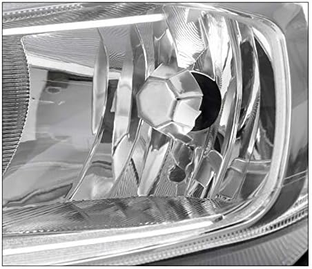 ZMAUTOPARTS LED Cső Csere, Fényszóró Fényszóró Króm w/6 Fehér Világítás DRL Kompatibilis 2015-2018 Ford Focus