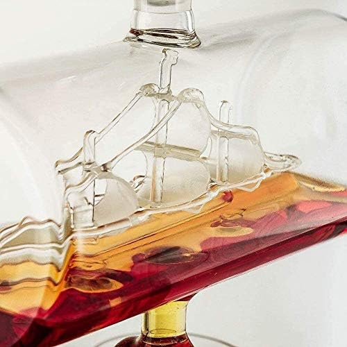 Palack, Üveg Whiskys Üveget, Szemüveges -1100ml Hordó Whiskey Kancsó Alkohol Derítő Készlet, 4 Whiskys Poharat, a Bor