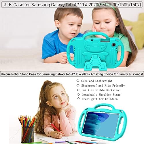 LTROP Gyerekek Esetében Samsung Galaxy Tab A7 10.4 2020-ig (SM-T500/T505/T507),Galaxy Tab A7 10.4 tok vállpánt,Könnyű