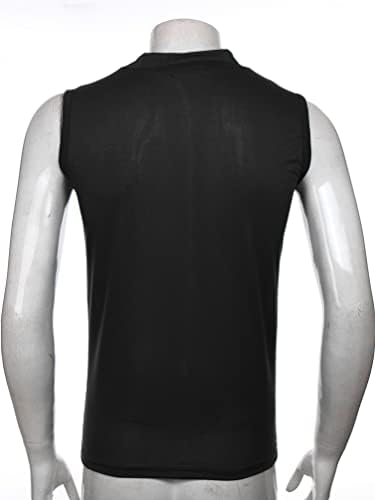 YiZYiF Férfi Alkalmi Slim Fit Alapvető Maximum Könnyű, Rövid Ujjú Termikus Trikóban félgarbó póló