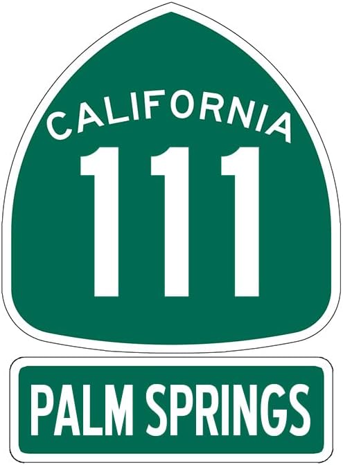 AV Kaliforniai Palm Springs-111-es Főút Matrica, Coachella Valley Road Jel Matrica, Cali Út Vinil az Autók, Teherautók,