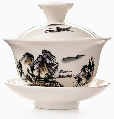 Emoyi Hegy 120ml kung-fu Tea Tál Klasszikus Gaiwan Kupa Teáscsésze Hagyományos Kínai Teaware Teás Készlet, Fehér, 100ml