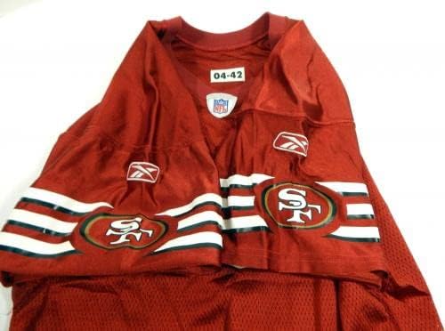 2004-ben a San Francisco 49ers Üres Játék Kiadott Piros Mez 42 DP34702 - Aláíratlan NFL Játék Használt Mezek