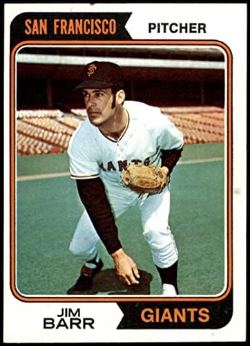 1974 Topps 233 Jim Barr-t a San Francisco Giants (Baseball Kártya) Dean Kártyák 5 - EX Óriások