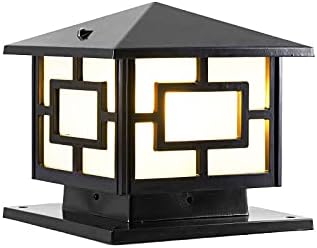 CraftThink LED Fény Post Kültéri, Hagyományos Négyzetméter Napelem Post Lámpa Évjárat Utcai Lámpa 1 Fej Alumínium Udvar