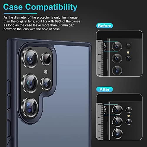 BPZZ [5+5 Pack] a Samsung Galaxy S23 Ultra Kamera Lencséjét Védő 9H Edzett Üveg Kamera Képernyő Védő S23 Ultra Tartozékok