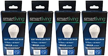Smartliving 60 Watt (10 Watt Csere) 760 Lumen, Puha, Fehér LED Izzók (4-Es Izzók)