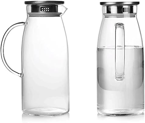 GPPZM Átlátszó Üveg Kancsó Hideg/Meleg vizes palack Kanna Juice Tartály, Palack Könnyen tisztítható hőálló ( Szín :