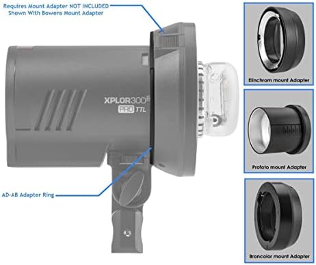 Flashpoint-AD-AB Adapter Gyűrű A XPLOR 300 Pro Monolight (Szükséges Mount Adapter)