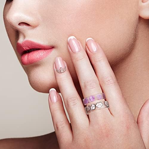 Yolev 12db Aranyos Akril Gyanta Gyűrűk Beállítva a Nők Tini Lány Trendi Színes Gyümölcs Műanyag Gyűrűk