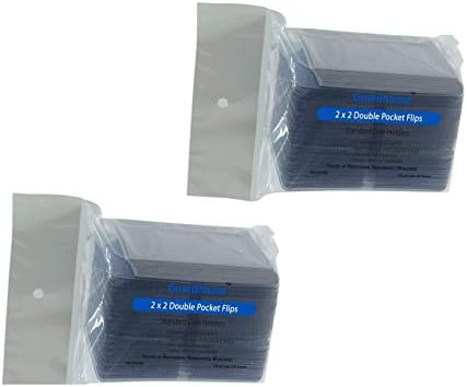 2 x 2 db-Pocket Unplasticized Érme Fejtetőre Csomag 200 Papír Lapkák Őrház