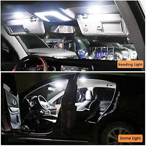 Everbright 4-Pack Fehér Led Panel Kupola Fény Lámpa, COB 48-SMD Led Autó Belső Világítás Automatikus Búra Led Világítás