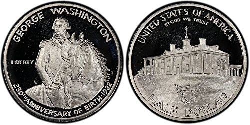 1982 S George Washington Megemlékező Ezüst Fél Dollár 50C (1/2) Bizonyíték DCAM MINKET Menta