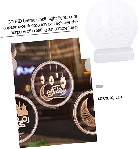 Veemoon 1db Légkör Ramadan Fények arab Dekor Lámpa, Dekoratív Beltéri Étkező Asztal Dekoráció Illúzió asztali Lámpa