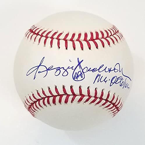 Reggie Jackson Aláírt New York Yankees OML Baseball W/Mr október Beckett Tanúja - Dedikált Baseball