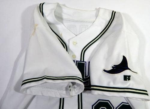 2003 Tampa Bay Rays Jim Parque 28 Játékban Használt Fehér Jersey 48 DP39520 - Játék Használt MLB Mezek