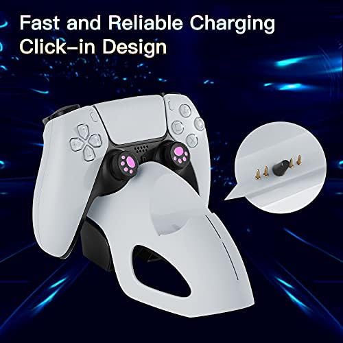 KINVOCA PS5 Vezérlő, Töltő Állomás, Nagy Sebességű Töltés Állomás DualSense, LED Kijelző, a Töltés Dock for Playstation