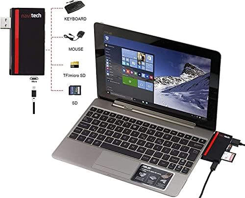 Navitech 2 az 1-ben Laptop/Tablet USB 3.0/2.0 HUB Adapter/Micro USB Bemenet SD/Micro SD Kártya Olvasó Kompatibilis a