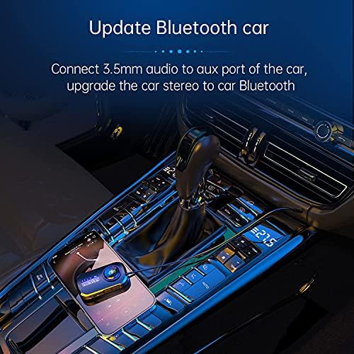 [2021Upgraded] Bluetooth 5.0 Adó/Vevő Autó/TV,2 az 1-ben Hordozható Aux Bluetooth-Adaptert a Képernyőn,AUX Sztereó/Bluetooth