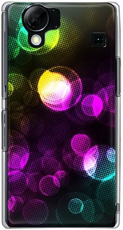 CaseMarket SoftBank AQUOS Phone (102SH) Polikarbonát Egyértelmű Nehéz Ügy [ Szivárvány Gyűrű Dot Grafikus - Lila & Green