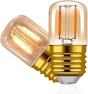 HcE26 LED Amber Este Izzók 1W, T28 Mini Edison Cső Lámpa 2200K Meleg, 10W Incandescnet Azonos a Nem Szabályozható