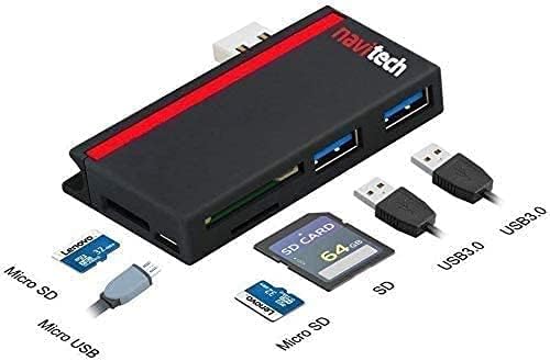 Navitech 2 az 1-ben Laptop/Tablet USB 3.0/2.0 HUB Adapter/Micro USB Bemenet SD/Micro SD Kártya Olvasó Kompatibilis HP