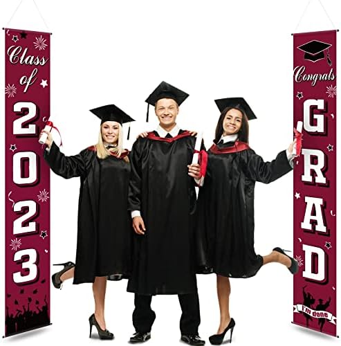 Érettségi Veranda Alá Osztály 2023 Congrats Grad Dekorációk, Érettségi Bannerek Fél Háttérben Ajtó Jel Szívesen Lóg