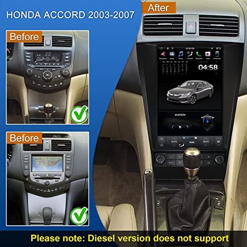 12.1 Hüvelyk Tesla Stílus érintőképernyő a Honda Accord 7. 2003-2007 Android Autó Sztereó Bluetooth 4G+64G FM Rádió