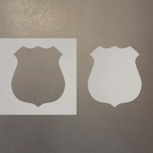 A Rendőrség Jelvény Újrafelhasználható Mylar Stencil - Art Kézműves Kellékek 4 Inch