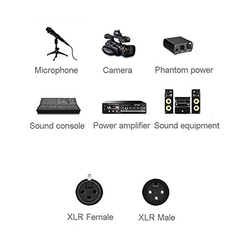 SKW EGY Pár szimmetrikus XLR Férfi-XLR Női 3 PIN-Mikrofon Kábel 3.2 ft/1M (2 Kábel)