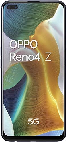 OPPO Reno4 Z 5G-Dual-SIM-128 GB ROM + 8GB RAM (Csak GSM | Nem CDMA) Gyári kulccsal Android Okostelefon (Tinta Fekete)