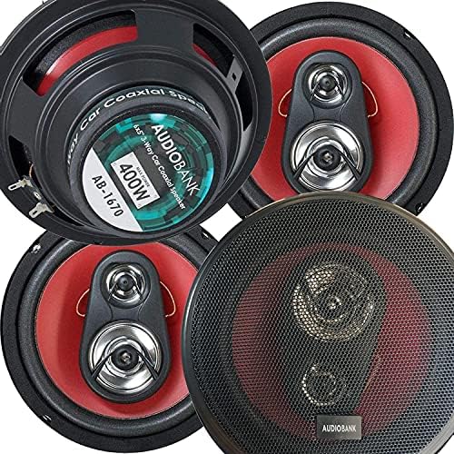 Audiobank 4X 6,5 Hüvelykes, 800 Watt csúcsteljesítmény Kezelése Összesen 3-Piros Autó Sztereó Audio Koaxiális Hangszóró