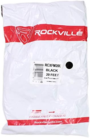 Rockville Női Férfi XLR Mikrofon Kábel, - Os Réz, Fekete, 20 Láb (RCXFM20E-B)