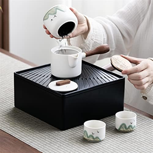 GANFANREN Utazási Tea Set Kis Hordozható Kültéri Japán Otthoni használatra kung fu teáskanna Csésze Tea Tálca