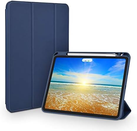 BUHORE Tablet tok Apple iPad Pro 11-es 2018 3rd Gen, Puha TPU hátlap Apple tolltartó, Trifold Mágneses Smart Cover Állni,