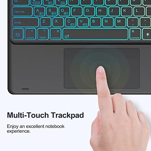 QYiiD Touchpad Galaxy Tab S4 10.5 2018-As Modell SM-T830/T835/T837 Billentyűzet Esetben, 7 Színű Háttérvilágítás Levehető