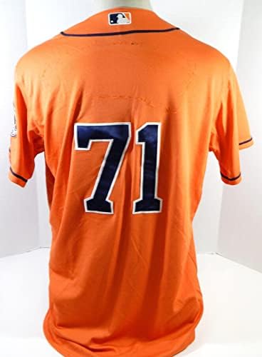 2013-19 Houston Astros 71 Játék Használt Narancssárga Mez Név Lemez Eltávolítása 48 DP25551 - Játék Használt MLB Mezek